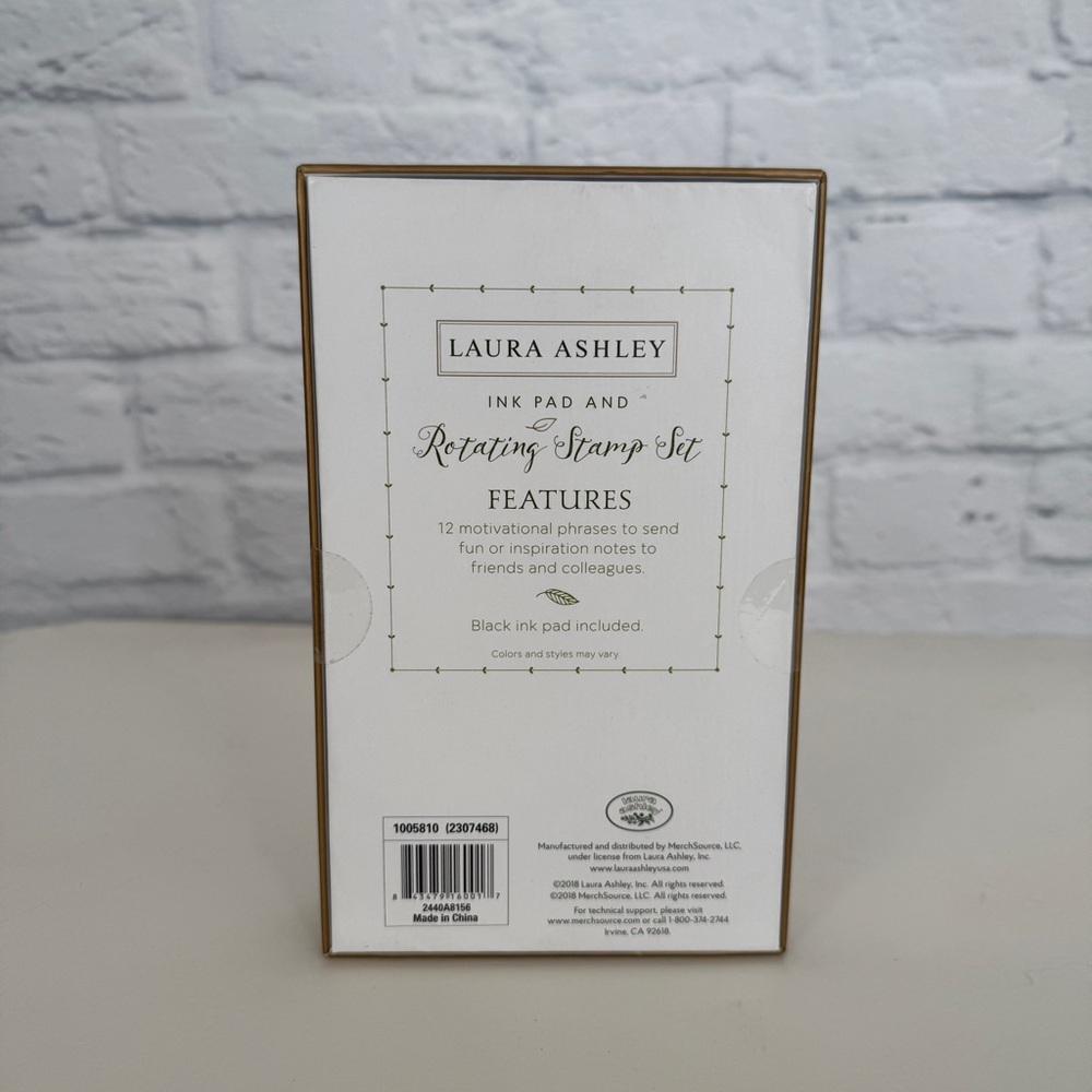 New Laura Ashley Motivational Stamp & Ink Pad Set - Picture 2 of 3